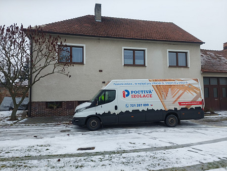 Izolace stropu patrového zděného domu na Vysočině